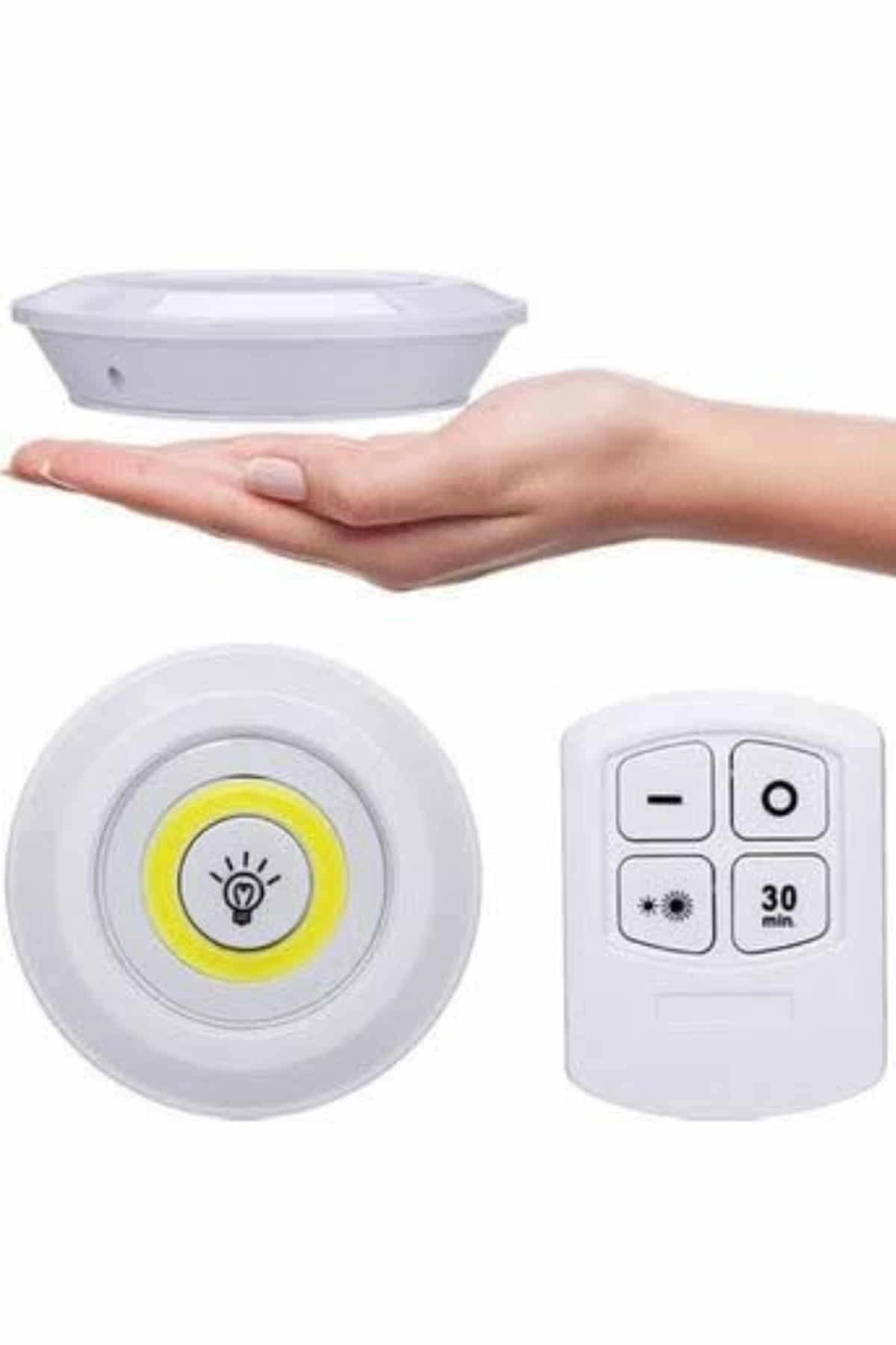 Uzaktan Kumandalı 3'lü Spot LED Işık Seti Pilli