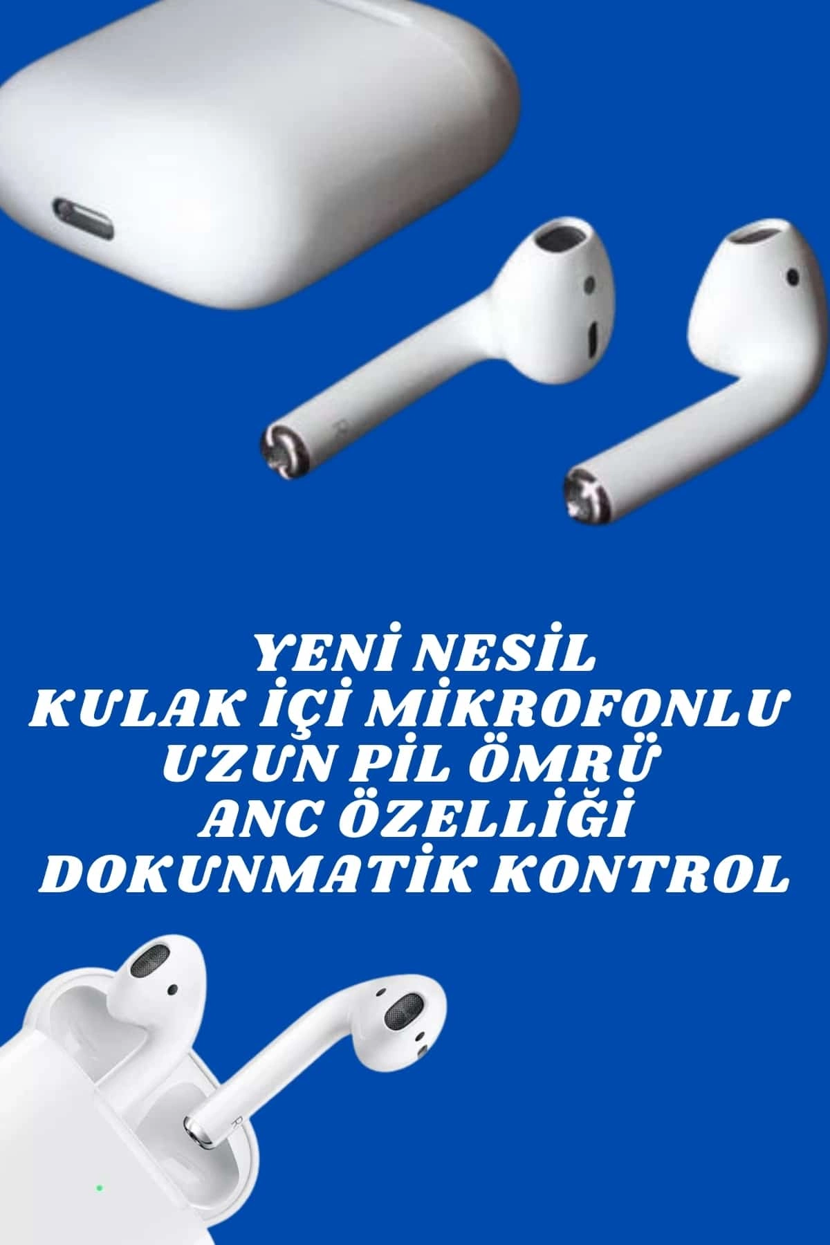 Bluetooth Kulaklık Dokunmatik Kontrol 2 Adet Spor Kullanımı