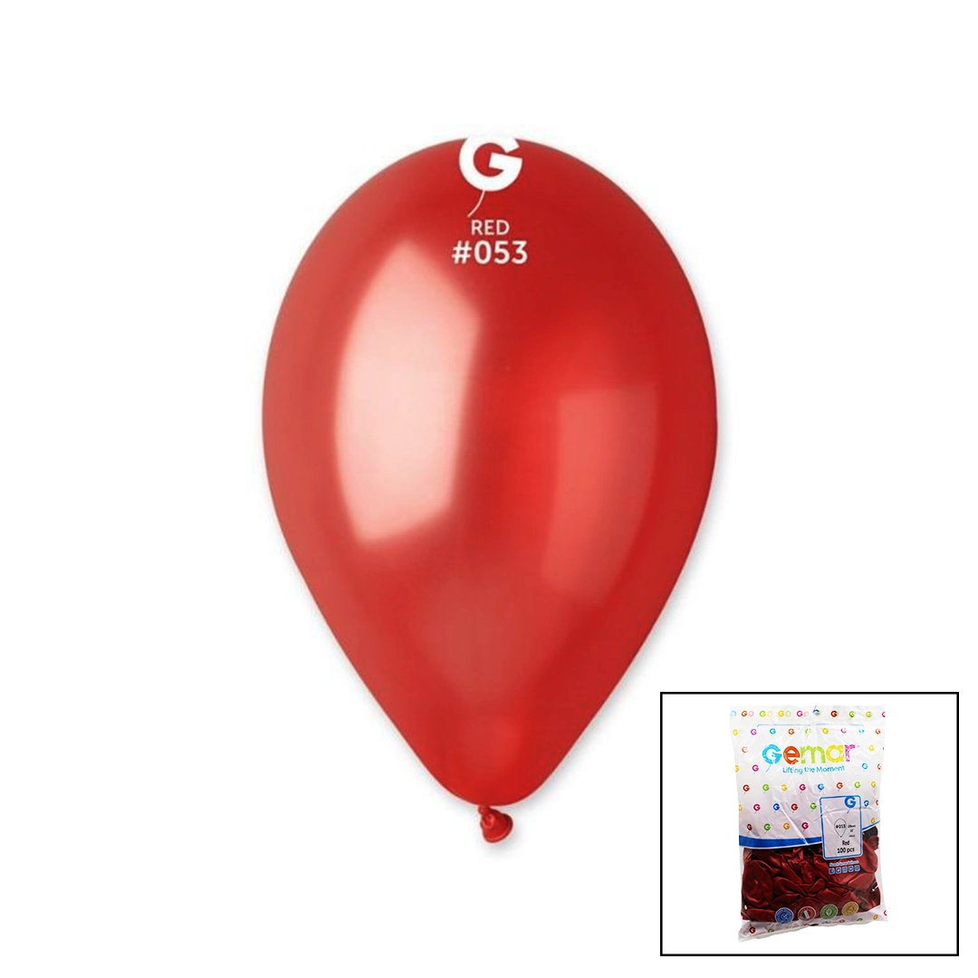 Metallic Kırmızı Balon 28 cm 100 Parça Parti Malzemesi