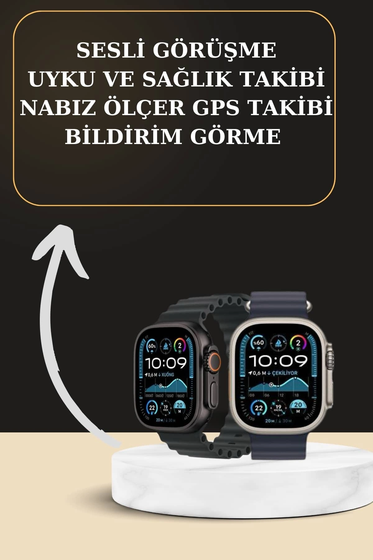 Titreşimli Akıllı Saat Bluetooth Uyumlu GPS ile Müzik Kontrolü