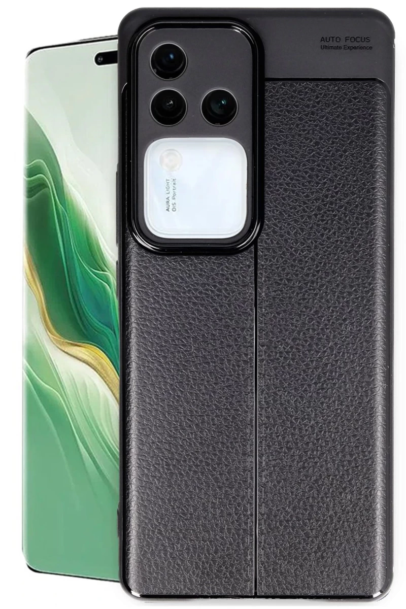 Vivo V30 5G Uyumlu Kılıf Auto Focus Kapak - Siyah