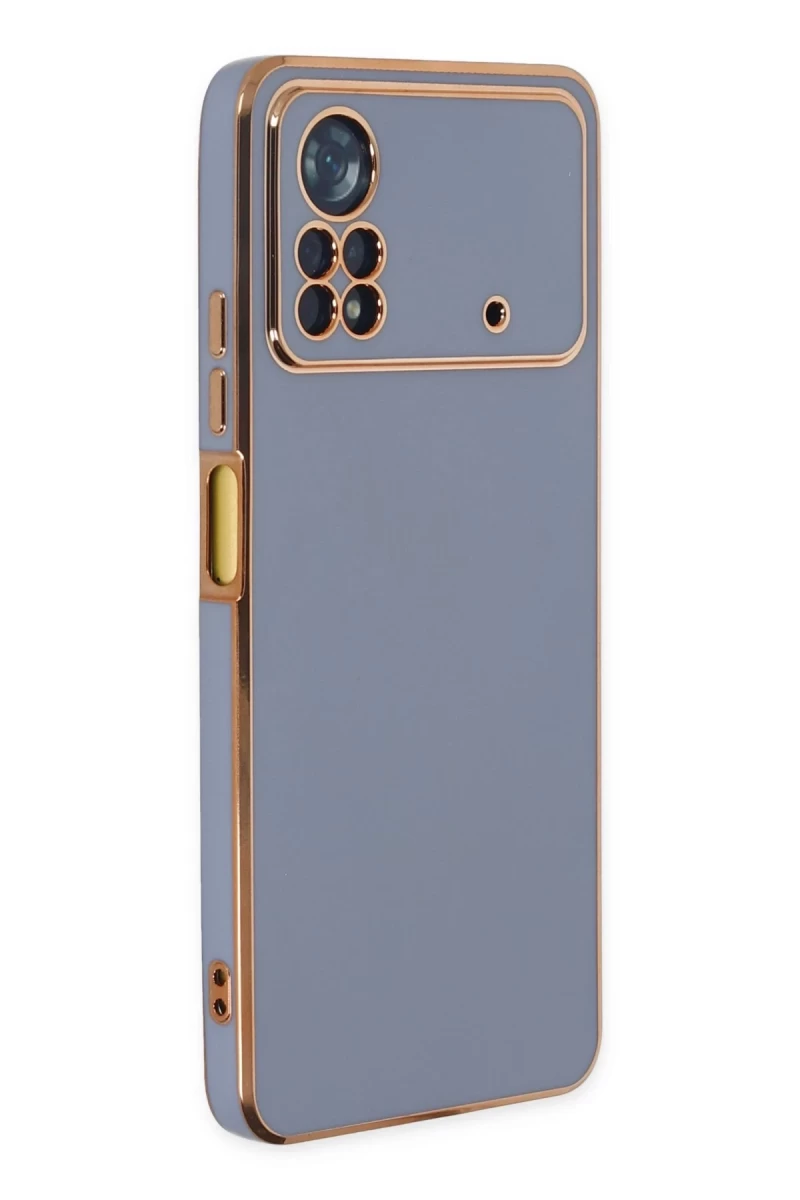 Xiaomi Poco X4 Pro 5G Uyumlu Kılıf Volet Silikon - Mavi