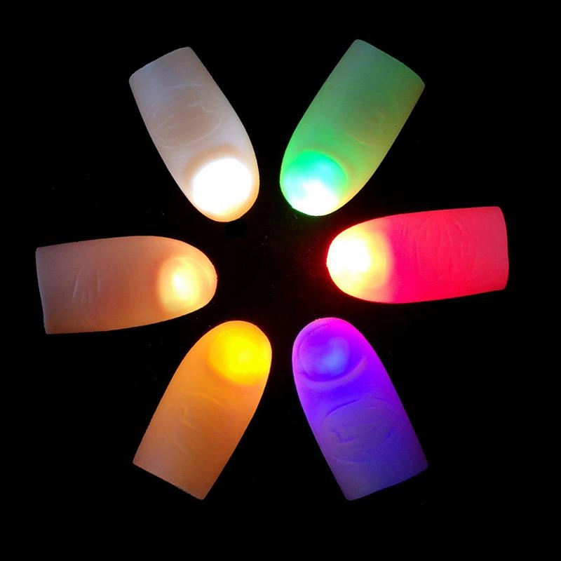 Renkli Led Işıklı Sihirli Parmak 1 Adet Eğlenceli Şaka