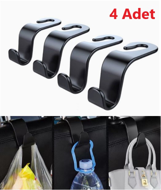 4 Adet Araba Koltuk Arkası Askı