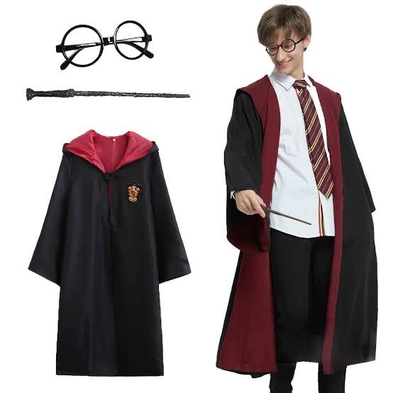 Gryffindor Kapişonlu Çocuk Kostüm Seti 5-6 Yaş