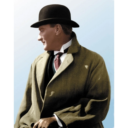 Atatürk Tarzı Siyah Şapka 1 Adet Tören ve Kutlamalar için