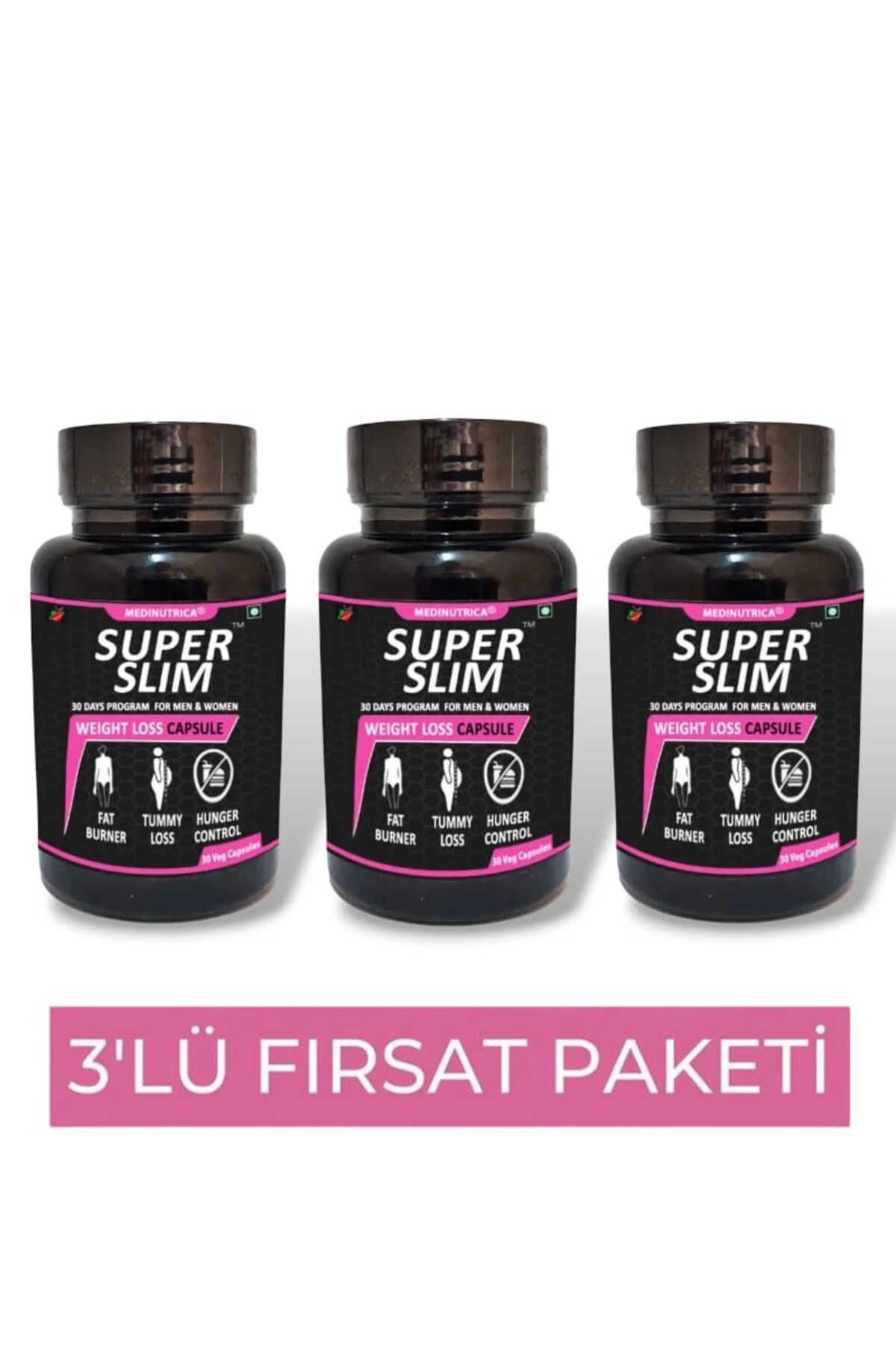 Medinutrica Super Slim Bölgesel Şekillendirici 30'lu Destekleyici X 3 Adet