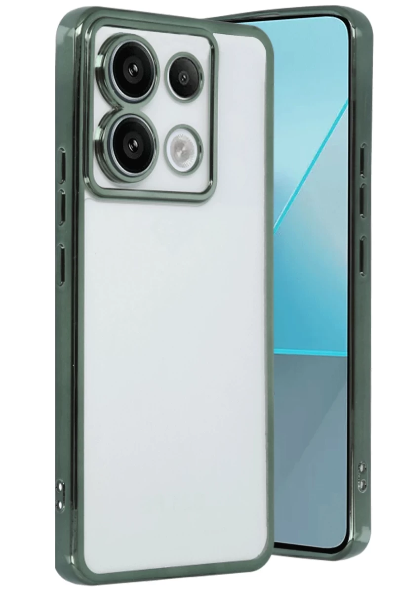 Xiaomi Poco X6 Uyumlu Kılıf Lensli Silikon - Yeşil