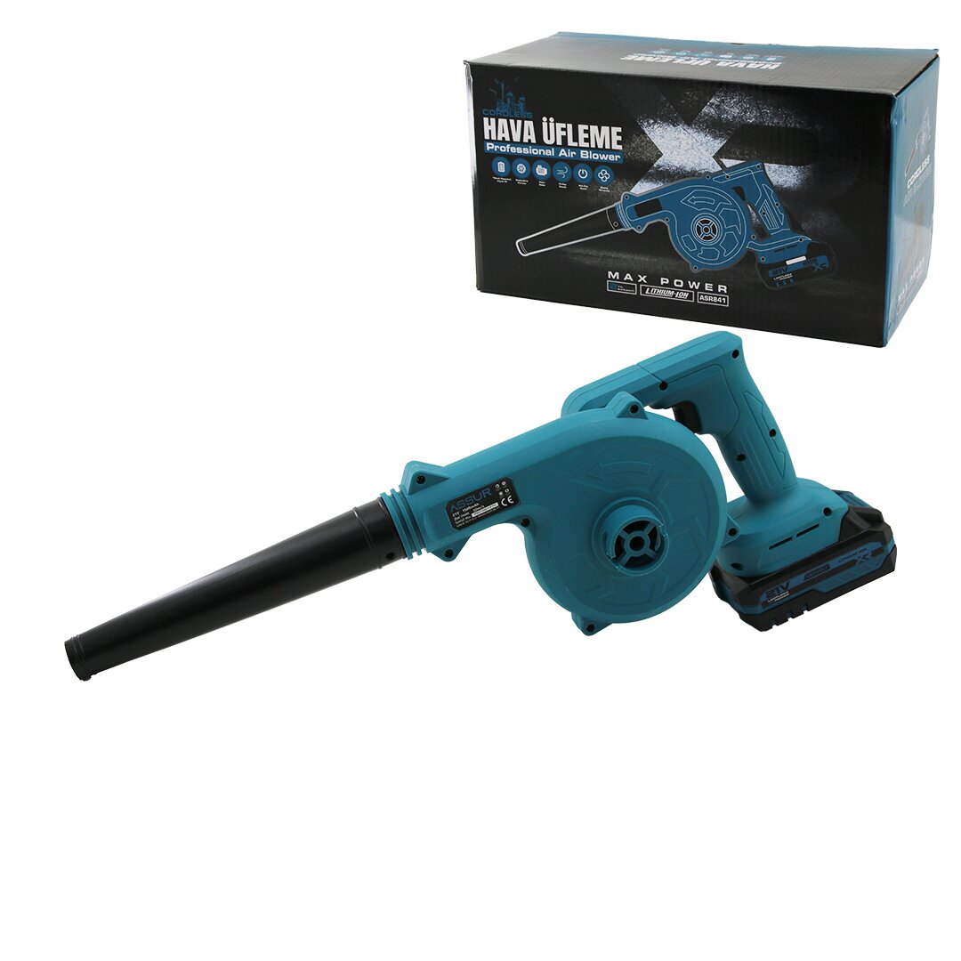 Cordless BL11 Şarjlı Hava Üfleme Makine Körük - Kompresör 21V Üfleme Hız = 2M3 / Dak.