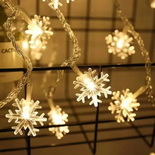 Dekoratif Kar Tanesi Işık Zinciri 5m 28 Led