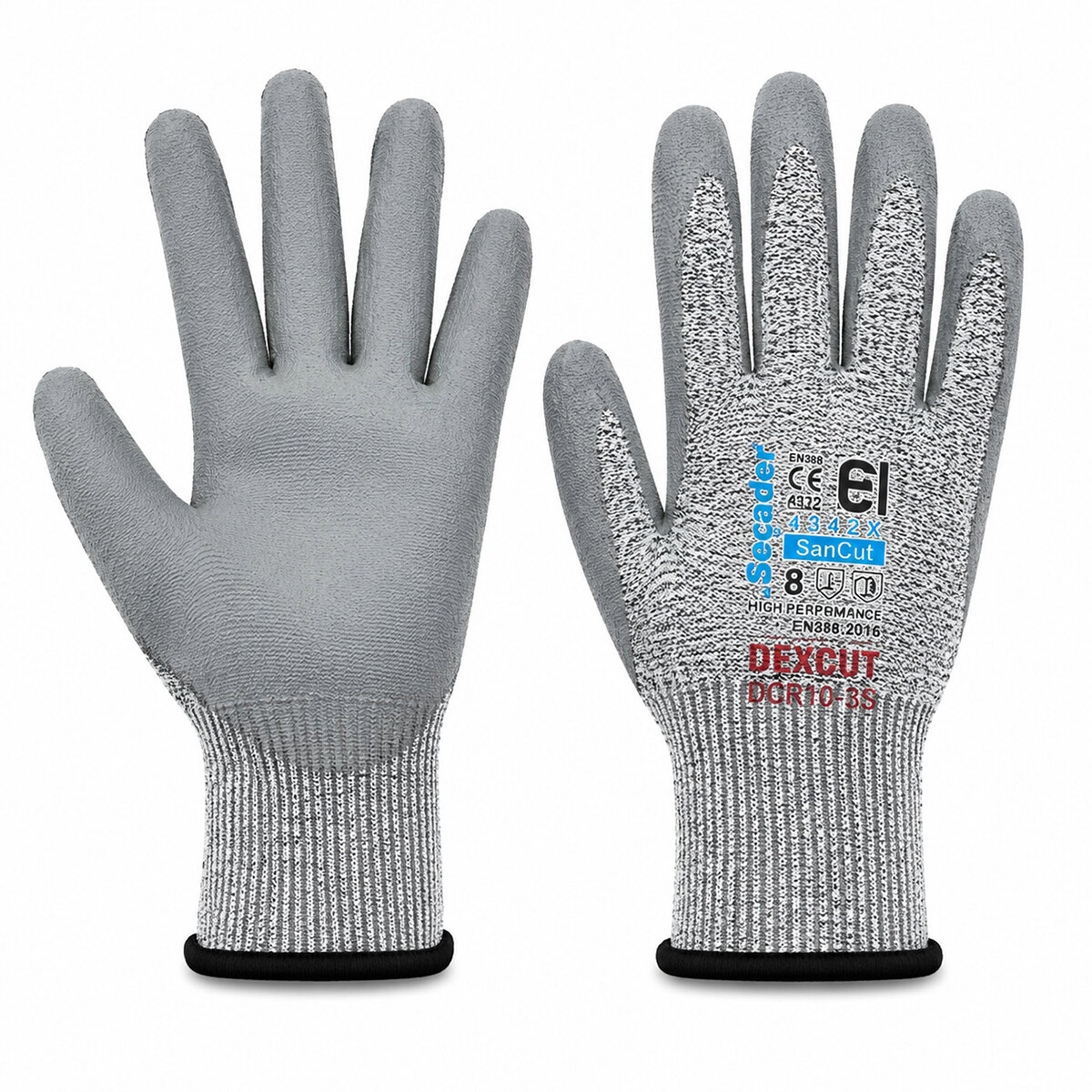 10 Adet Zebra No 8 Small Kesilme Dirençli Nitril İşçi Eldiven Bandı