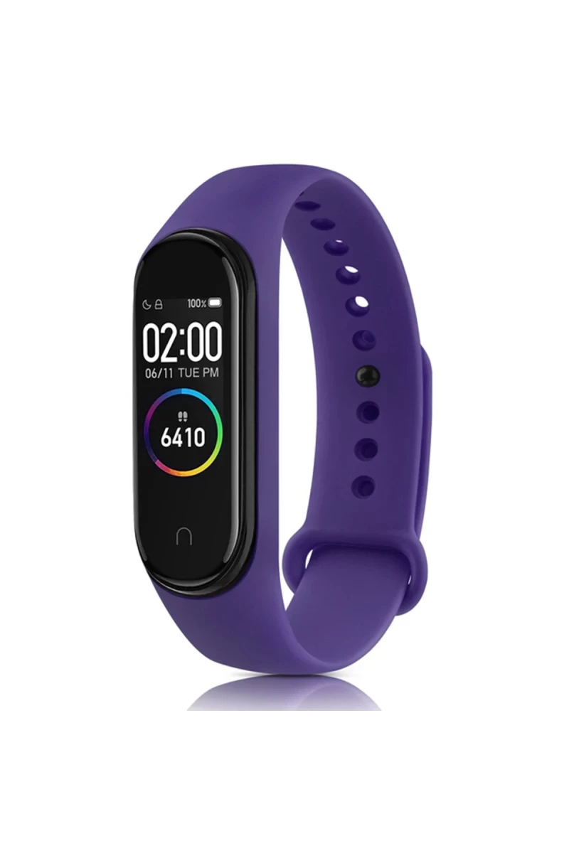 Xiaomi Mi Band 6 Uyumlu Klasik Kordon - Mor