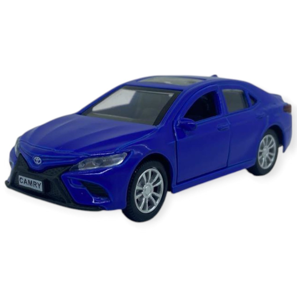 Çek Bırak Kapıları Açılar Sesli  Işıklı Metal Araba - 12 cm - Mavi