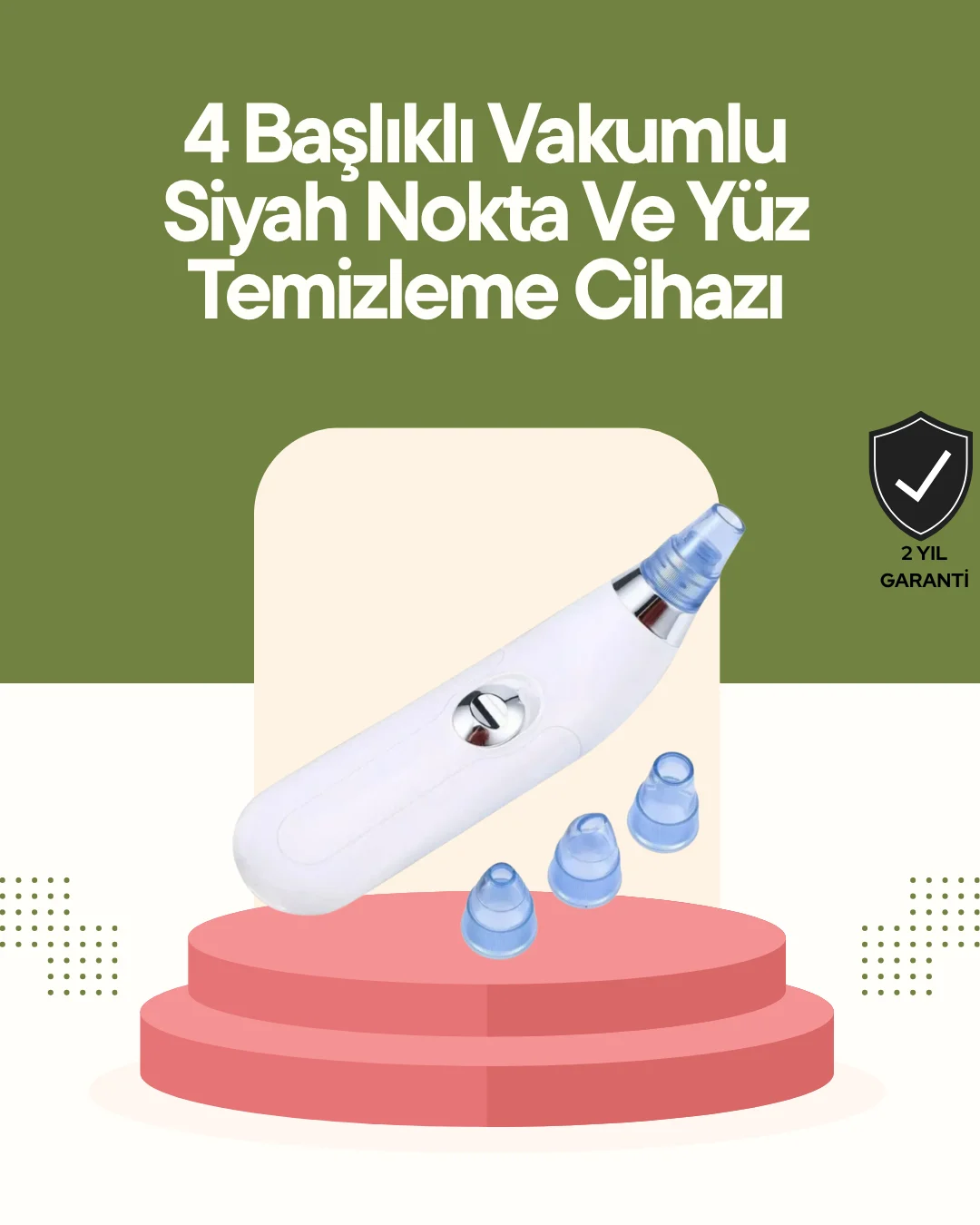 USB Destekli 4 Başlıklı Siyah Nokta Vakum Cihazı – Gözenek Temizleyici ve Cilt Yenileyici Bakım Aleti