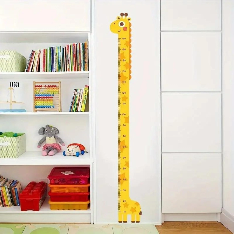 Eğlenceli Zürafa Boy Ölçüsü Sticker 1 Adet