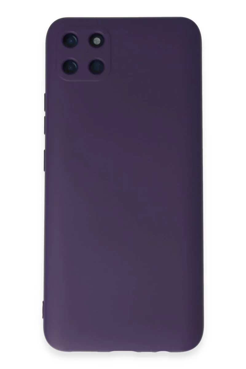 Realme C11 Uyumlu Kılıf Nano içi Kadife Silikon - Mor