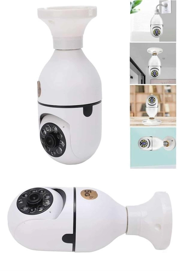 Gece Görüşlü Kablosuz Kamera 360 Derece Dönme (Kompakt Model)