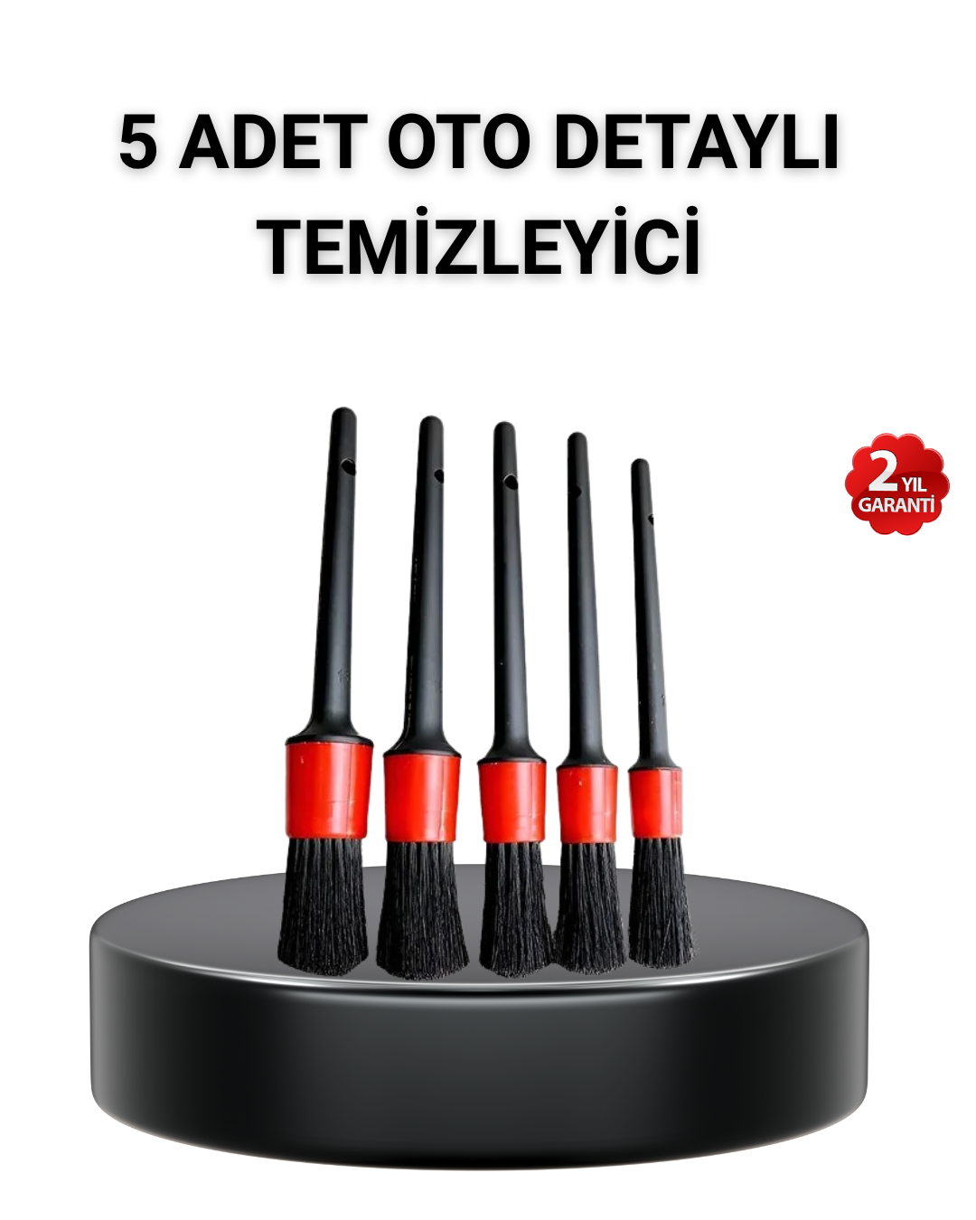 5’li Detay Temizlik Fırçası Seti Araç İç Dış Jant Motor Çok Amaçlı