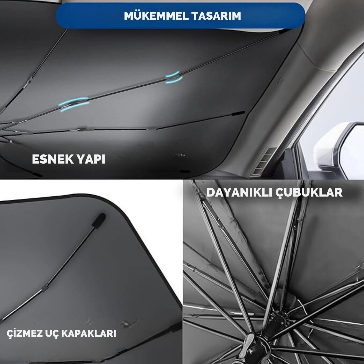 Pratik Oto Şemsiye 145 cm Fiat Fiorino Citroen Berlingo Renault Kangoo