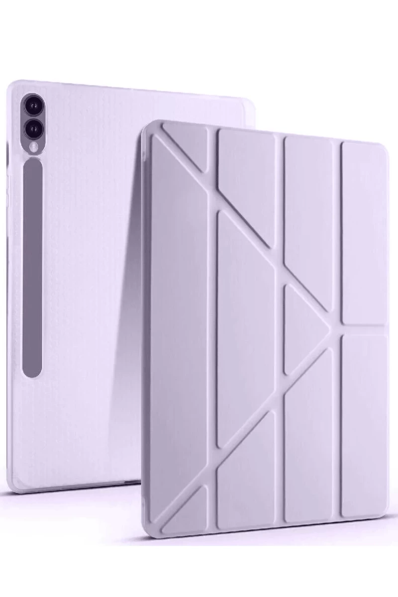Samsung Galaxy X610 Tab S9 FE Plus 12.4 Kılıf Kalemlikli Mars Tablet Kılıfı - Lila