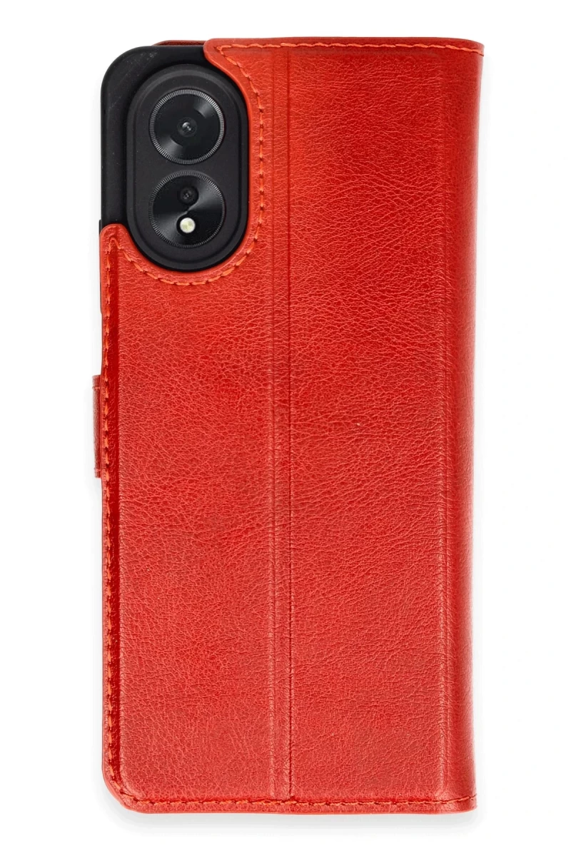 Oppo A38 Uyumlu Kılıf Trend S Plus Kapaklı Kılıf - Kırmızı