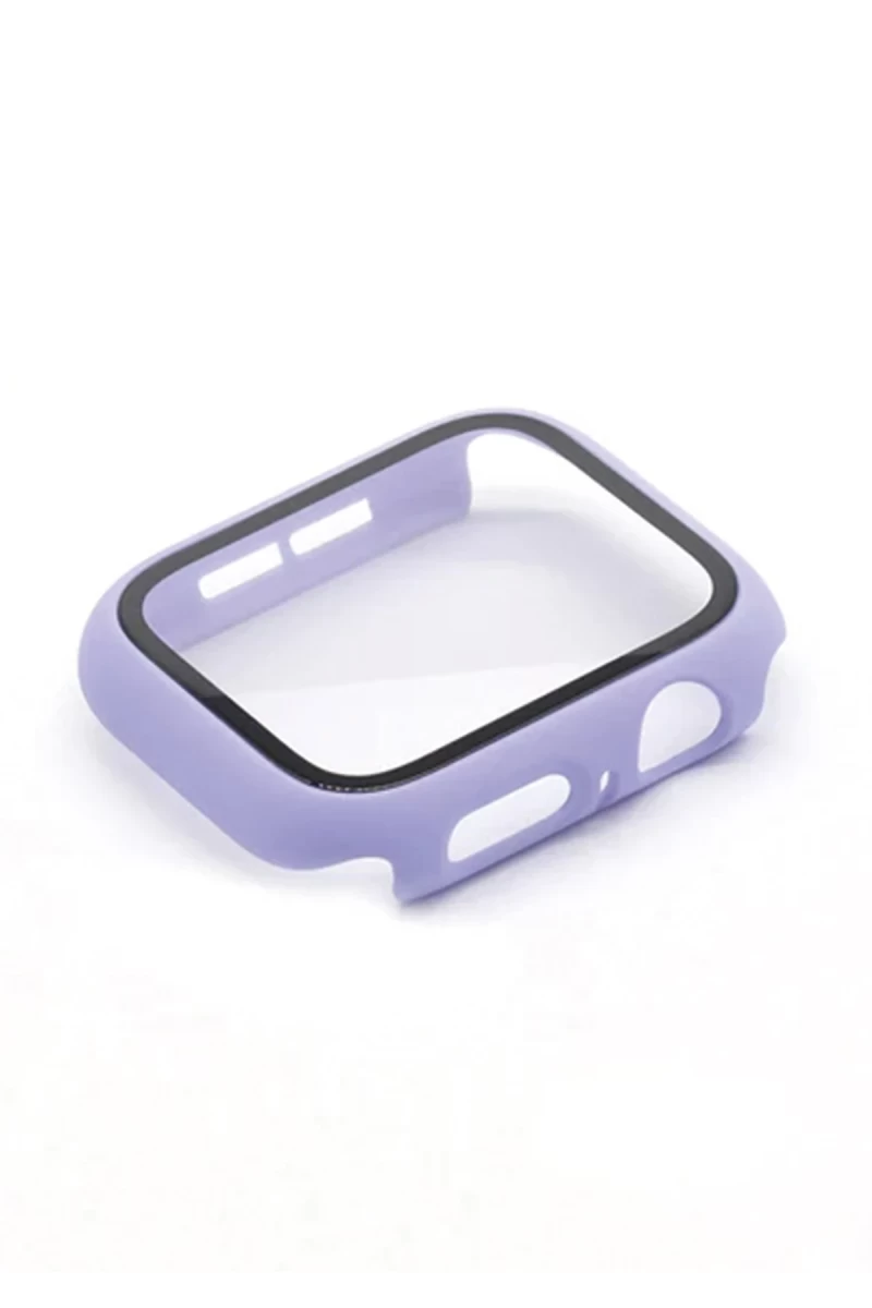 Apple Watch 38mm Uyumlu Camlı Kasa Ekran Koruyucu - Lila