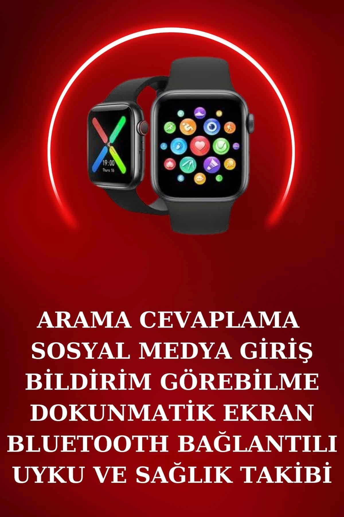 Bluetooth Kulaklık ve Akıllı Saat Seti Amoled Ekran, Suya Dayanıklı, 1 Adet