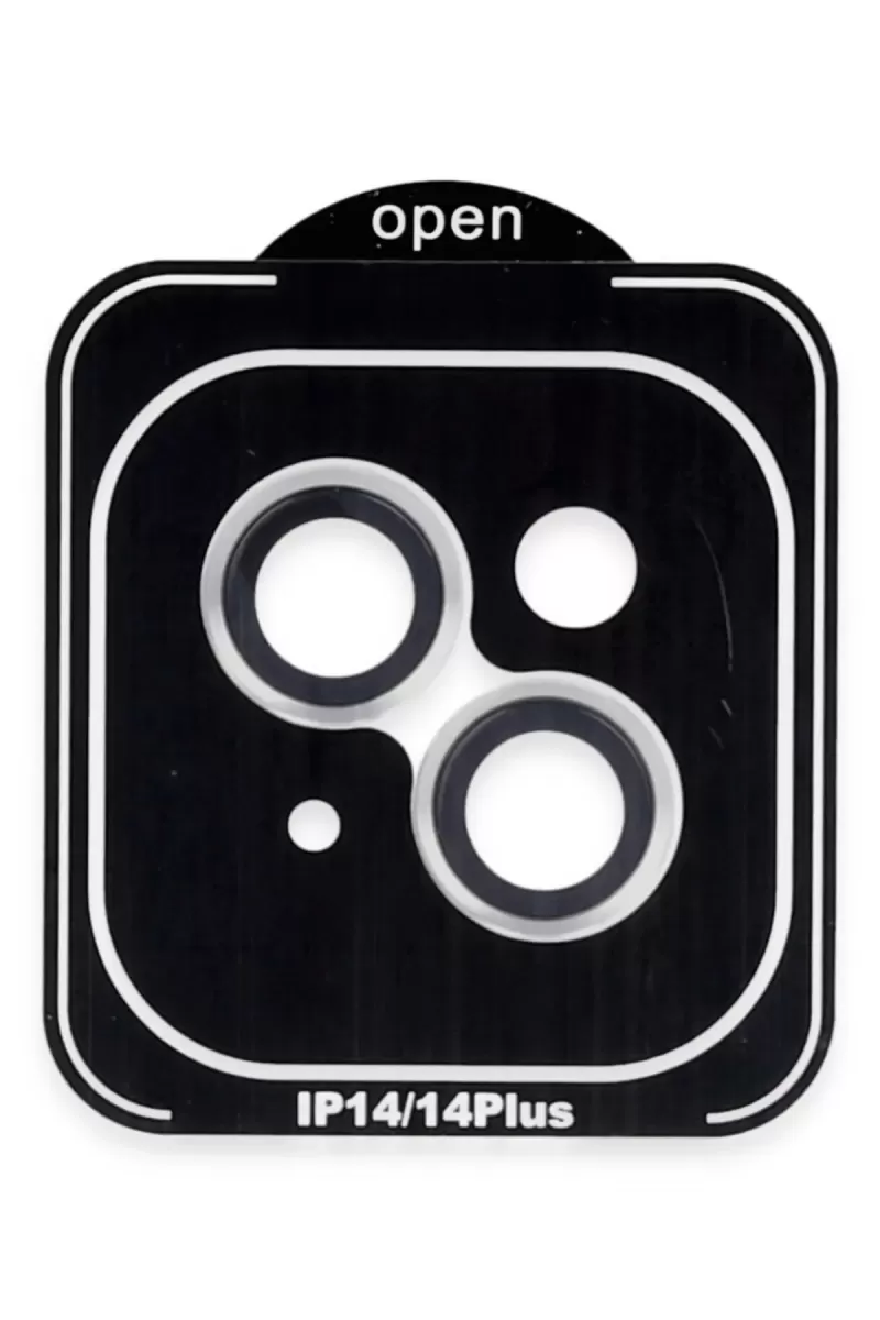 Joko Apple iPhone 14 Uyumlu PVD Metal Kamera Lens - Gümüş