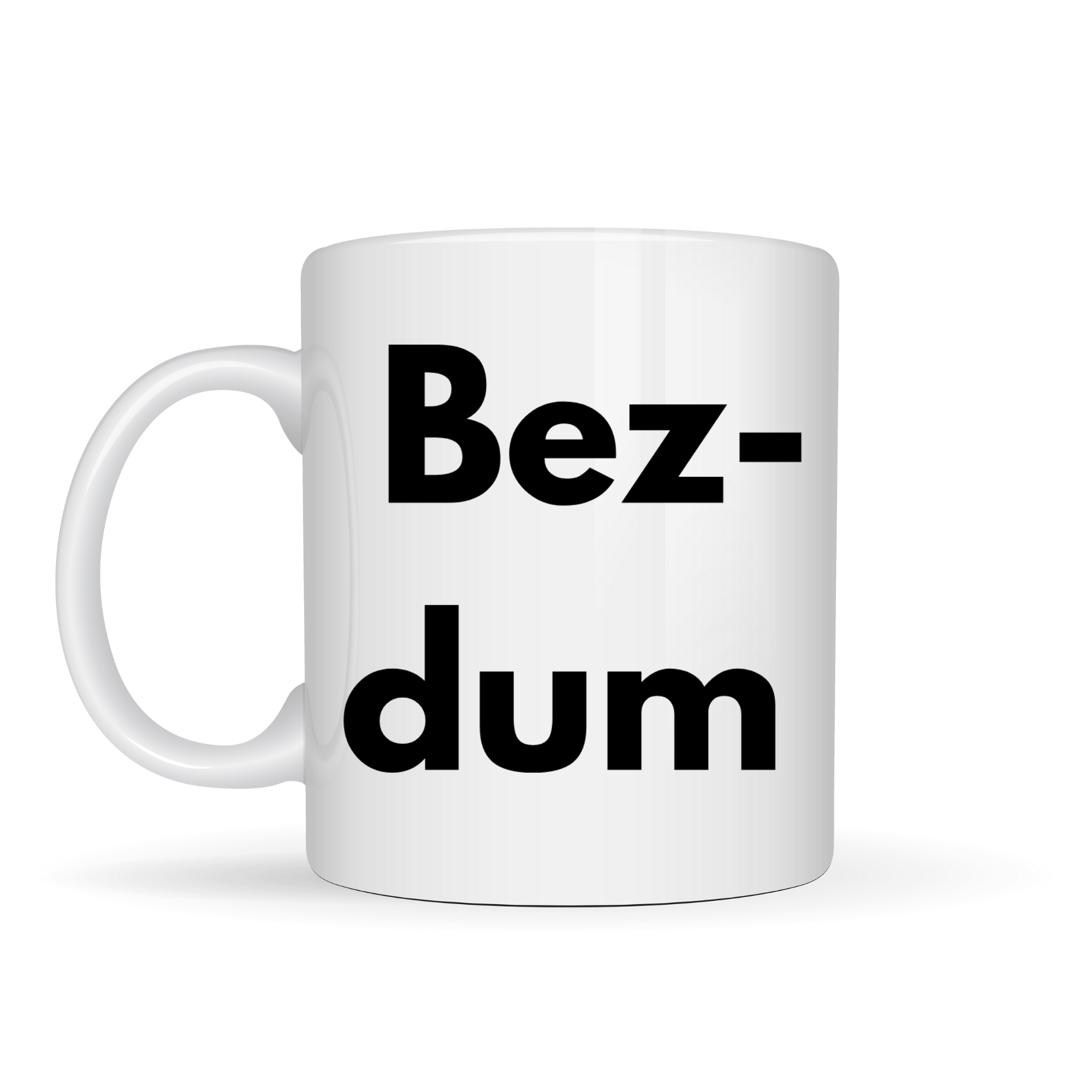Bezdum Yazılı Minimal Tasarım Kupa Model 240 Karadeniz Mizah Temalı Baskılı Seramik Kahve Kupası