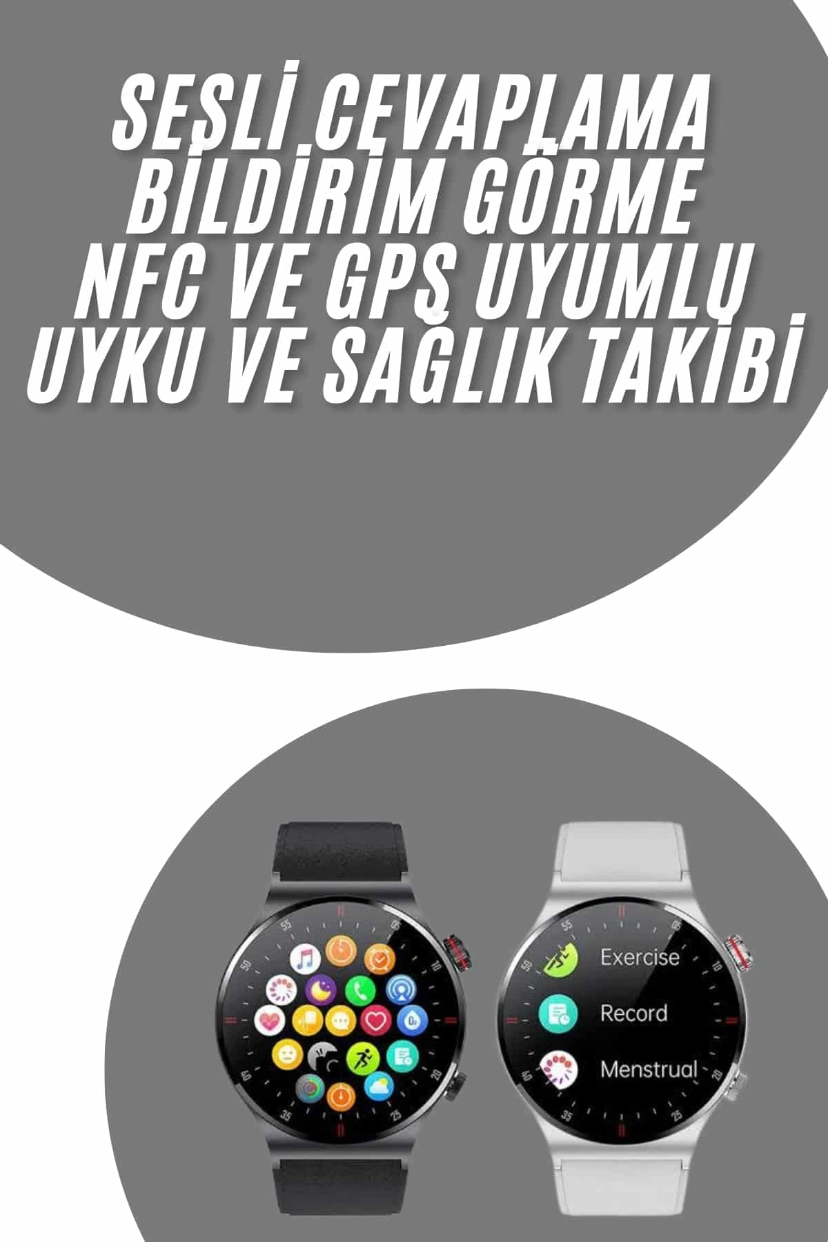 Yeni Nesil Akıllı Saat 300 mAh Adımsayar Nabız Ölçer