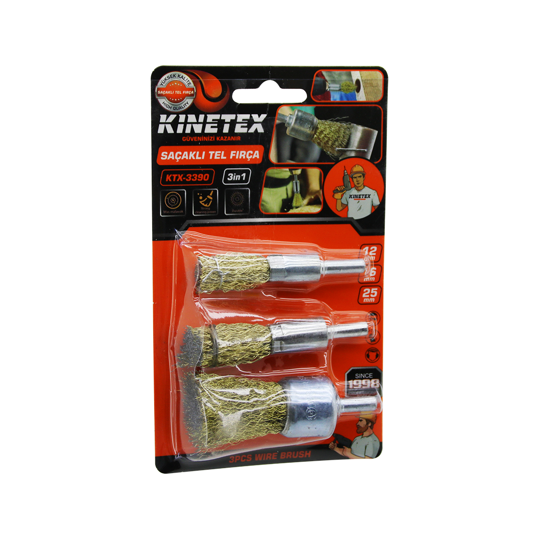 Saçaklı Tel Fırça Matkap Uyumlu 12mm 16mm 25mm
