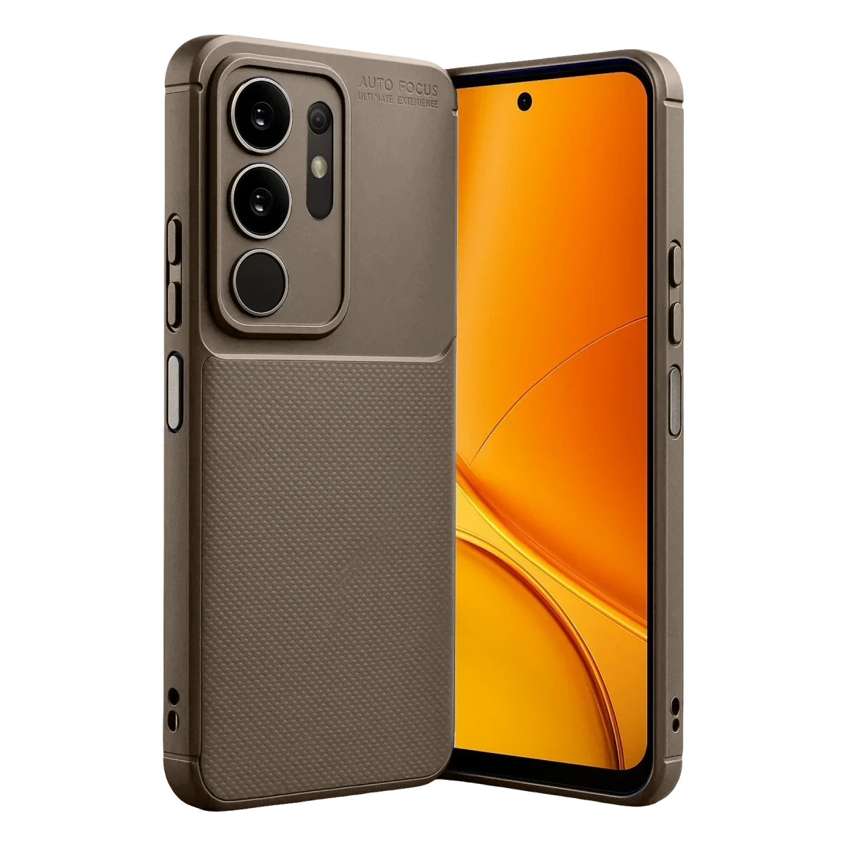 Vivo Y29 4G Auto Focus Karbon Kapak - Kahverengi