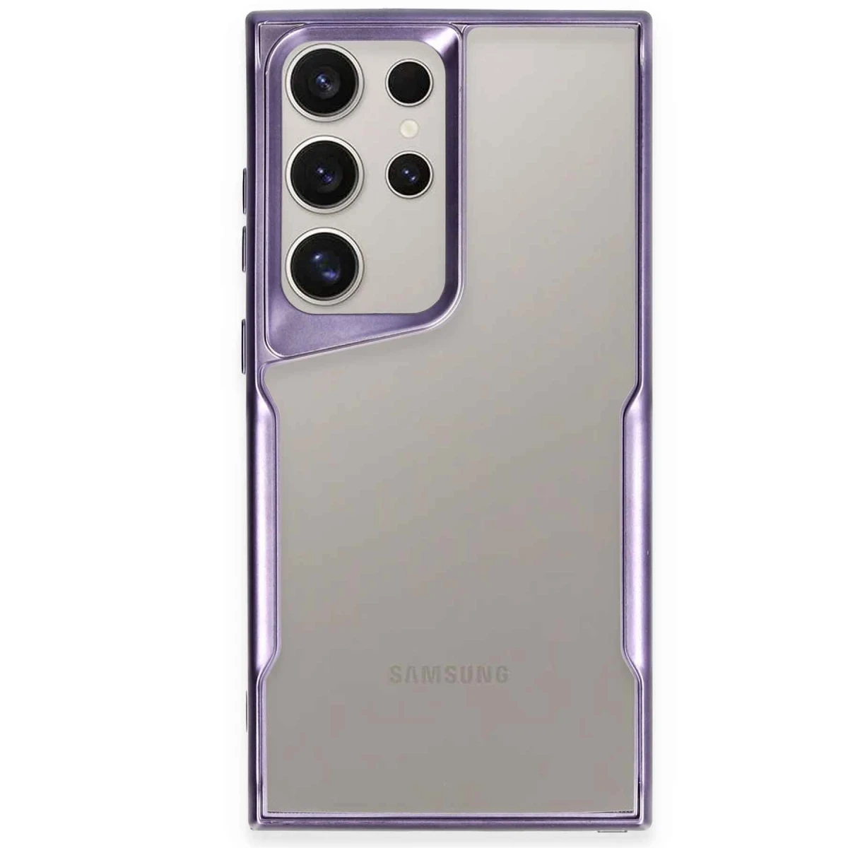 Samsung Galaxy S23 Ultra Kılıf Boyi Silikon Kapak - Derin Mor