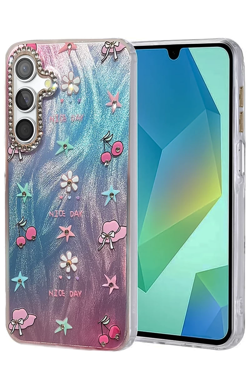 Samsung Galaxy A25 5G Uyumlu Kılıf Blade Aynalı Desenli Kapak - Desen 4