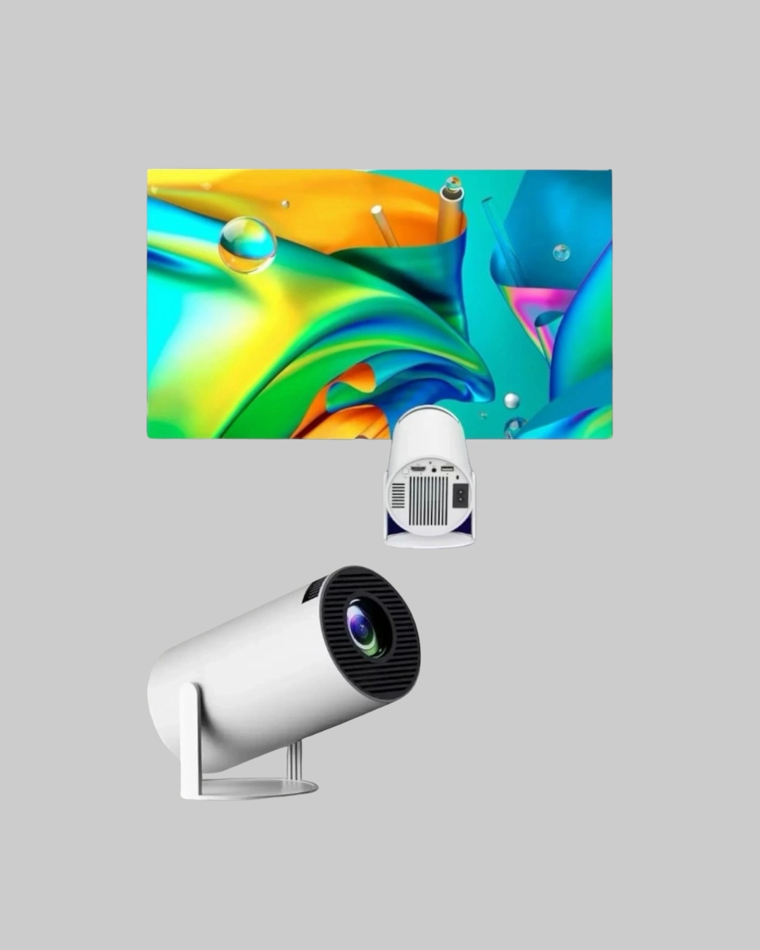 Akıllı Projeksiyon 130 inç Ekran ile 4K Destekli