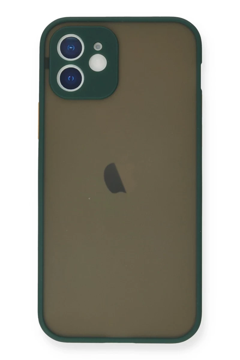 Apple iPhone 12 Mini Uyumlu Kılıf Montreal Silikon Kapak - Yeşil