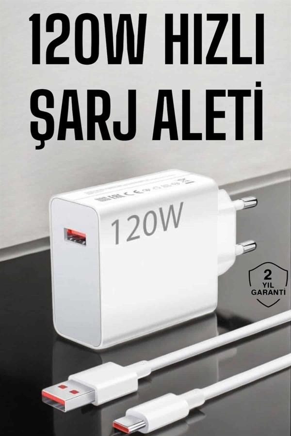 Ultra Turbo Max Hızlı Şarj Aleti 120W Type-C Uyumlu