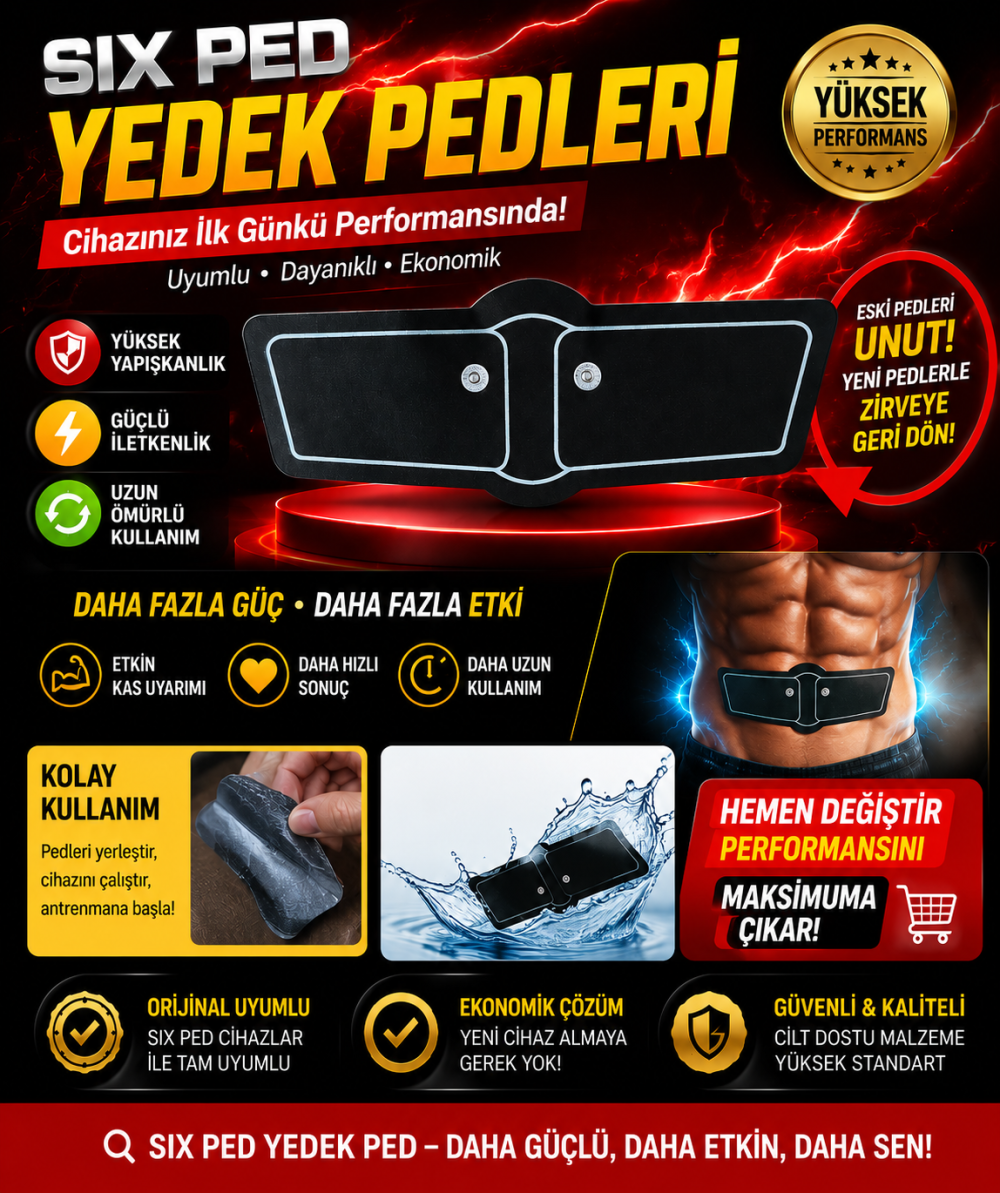 Six Ped yedek pedleri ile cihazınızı yenileyin, antrenman gücünü artırın.