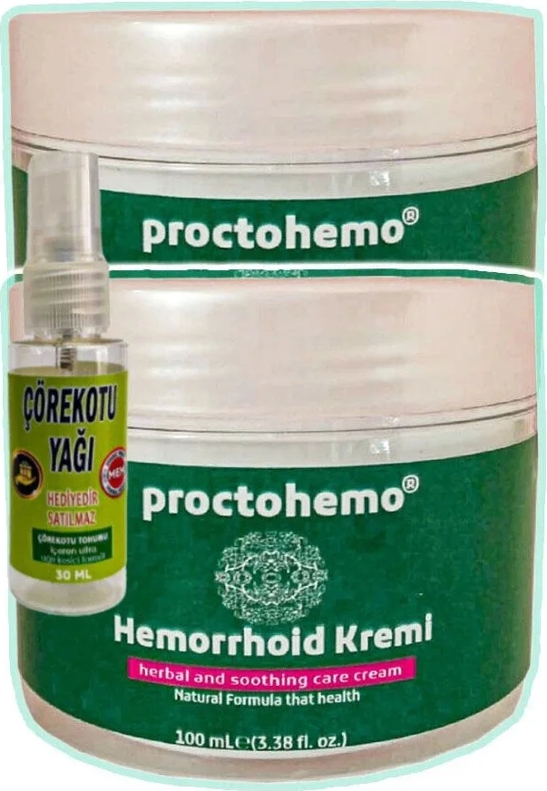 Proctohemo Masaj Bakım Kremi 2X100 Ml+30 ml Çörek Otu Yağ ile