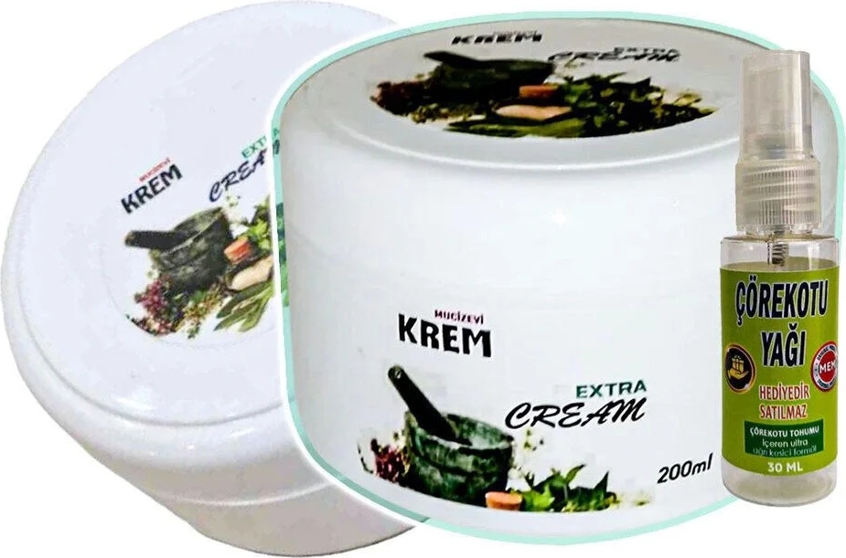 Süper Muzicevi Krem Bakım Masaj Kremi 2X125 Ml+30 ml Çörek Otu Yağı ile