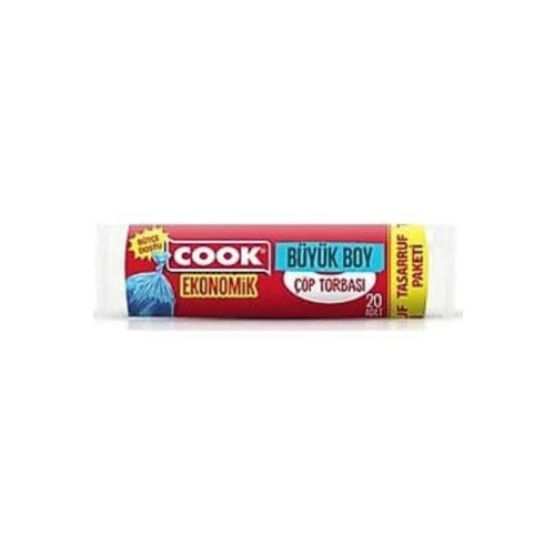 COOK EKO BÜYÜK MAVİ ÇÖP POŞETİ 65*80 CM 20 Lİ