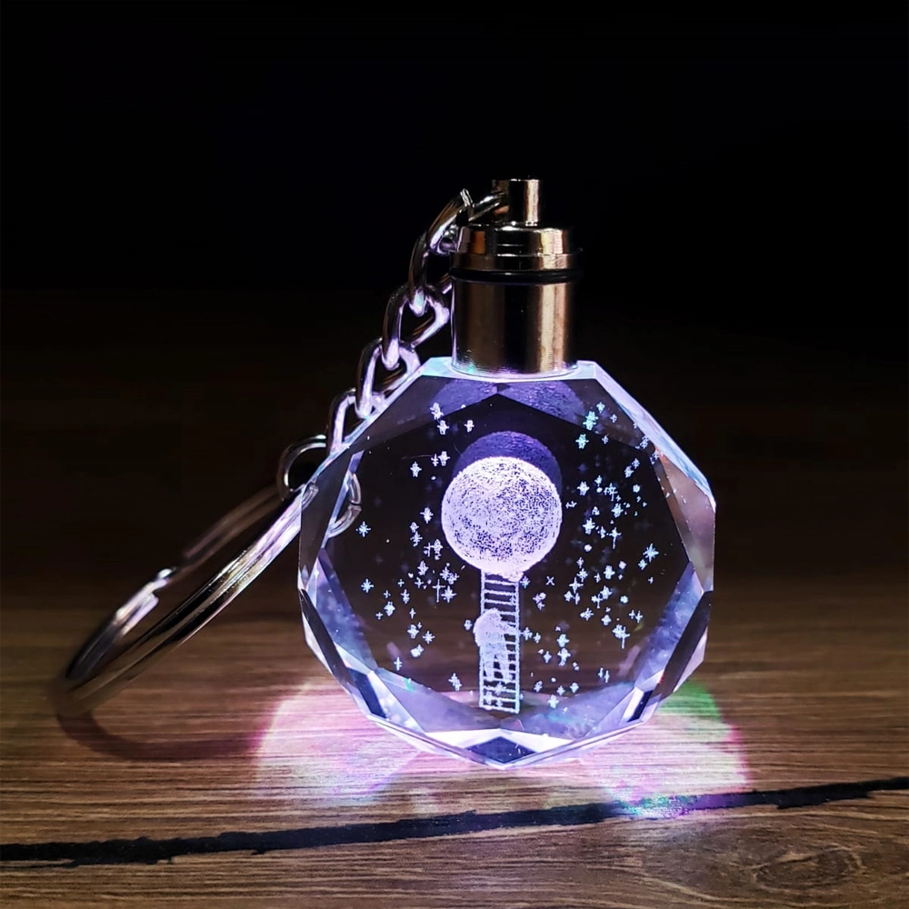 Şık Işıklı Kristal Anahtarlık 10 cm - Renk Değiştiren