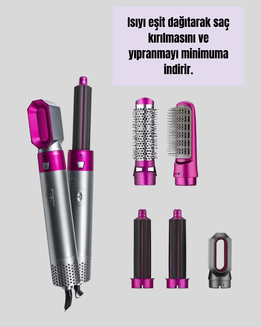 Kompakt 5in1 Saç Şekillendirici Set Seyahat İçin
