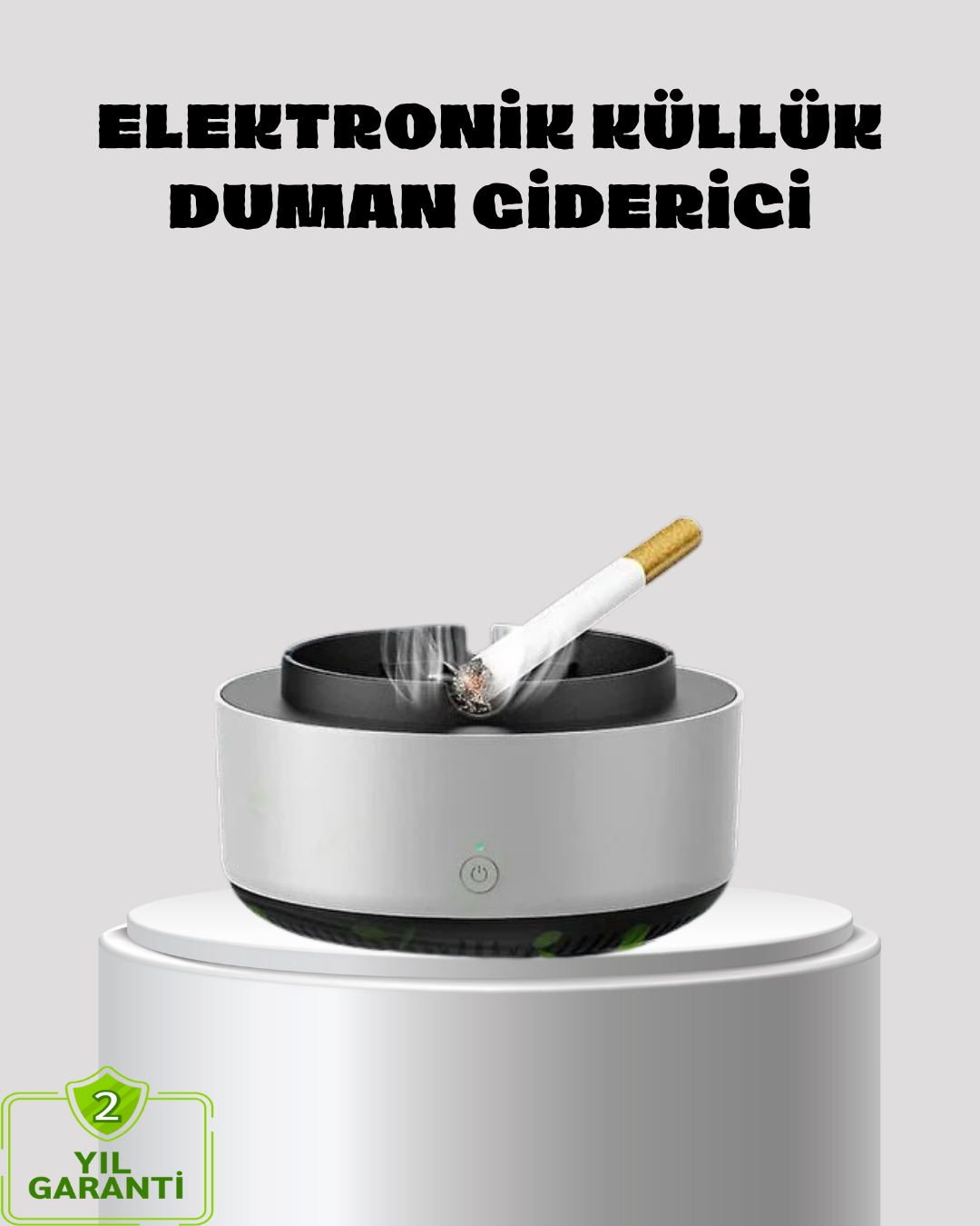 Küllük ve Hava Temizleyici 2’si 1 Arada – Sigara Kokusu Giderici, Araba ve Ofis İçin
