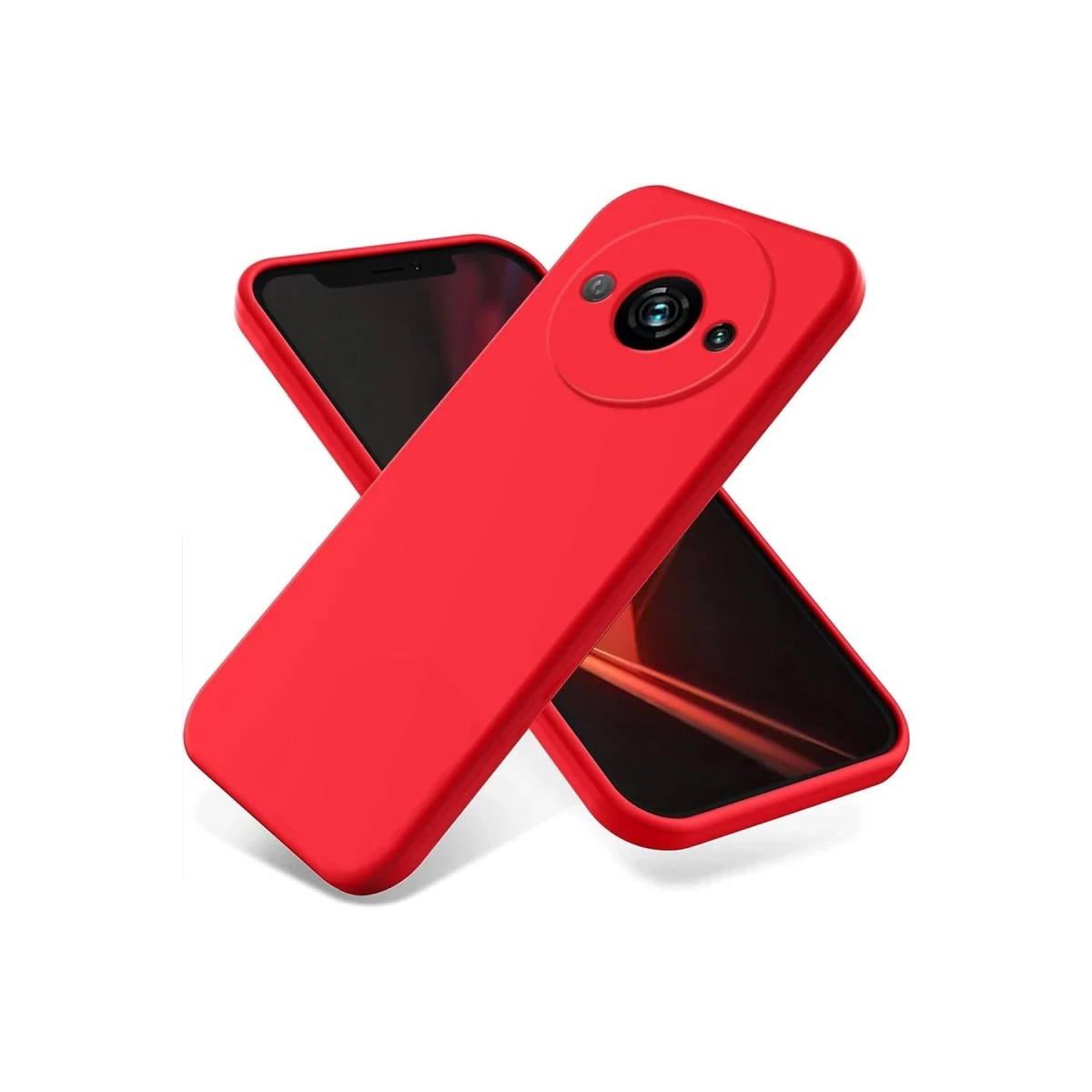Xiaomi Redmi A3 4G Kılıf First Silikon - Kırmızı