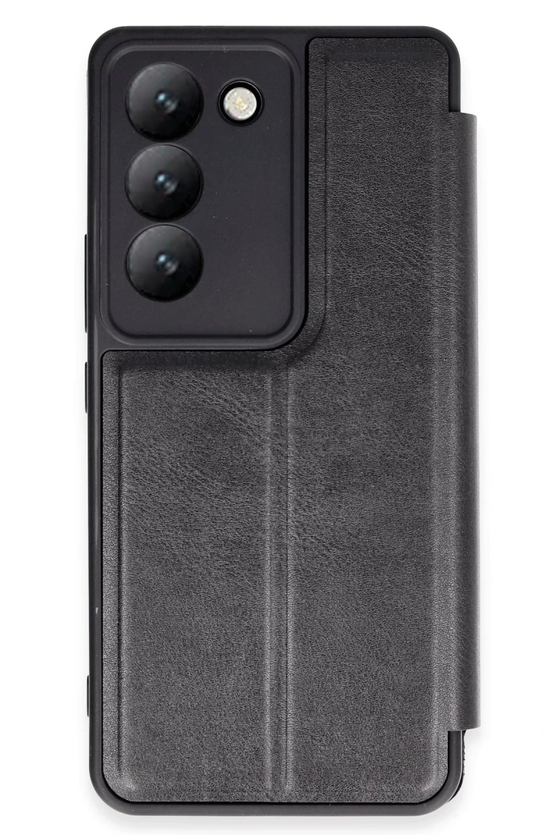 Vivo V30 Lite 4G Uyumlu Kılıf Flip Cover - Siyah