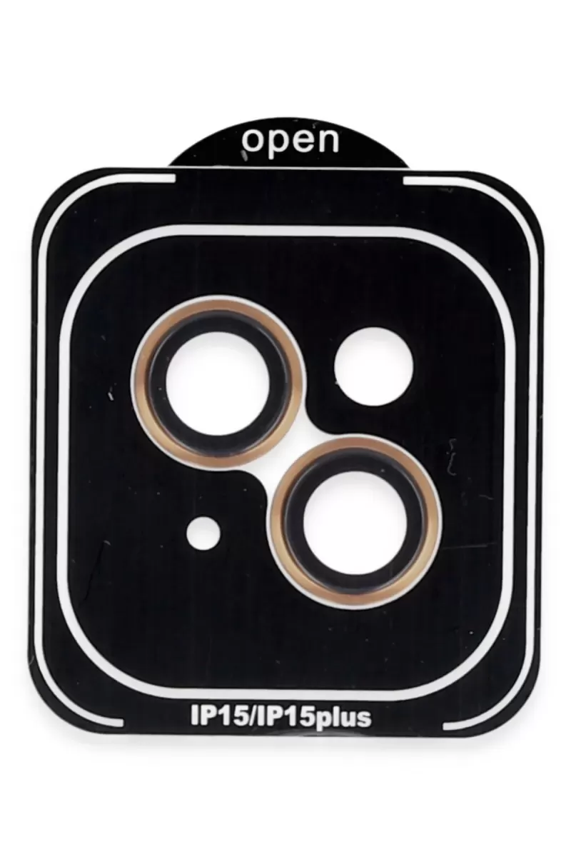 Joko Apple iPhone 14 Uyumlu PVD Metal Kamera Lens - Turuncu