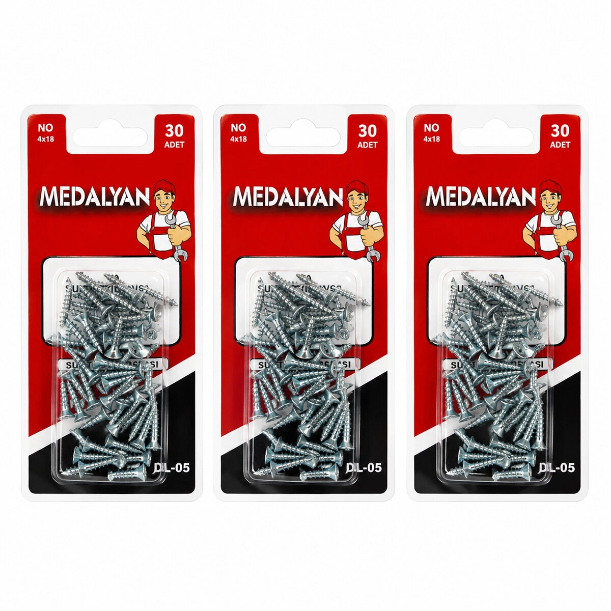 Pratik 4x18 Suntalı Vida Seti 360 Adet