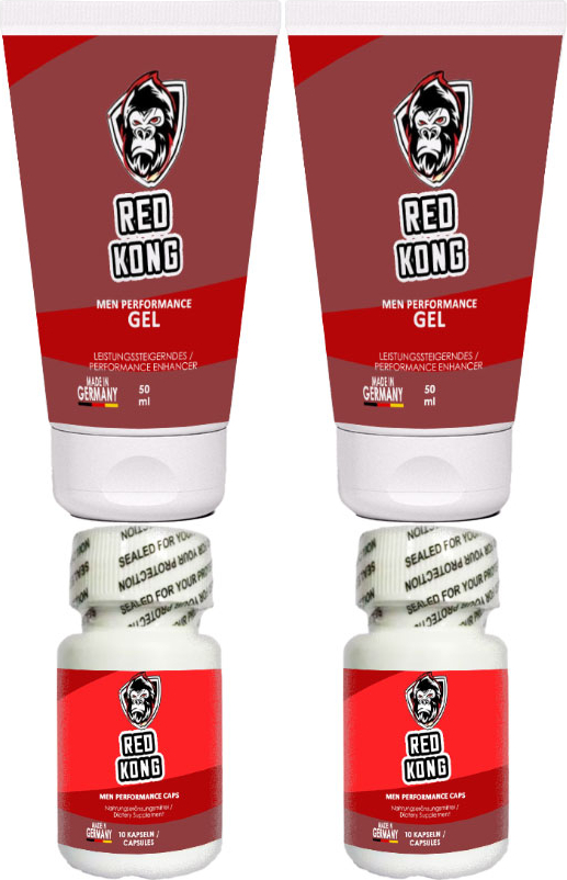 Red Kong Gel 2 Adet 50 ml Jel + 2 Adet Red Kong 10 Lu Kapsüller