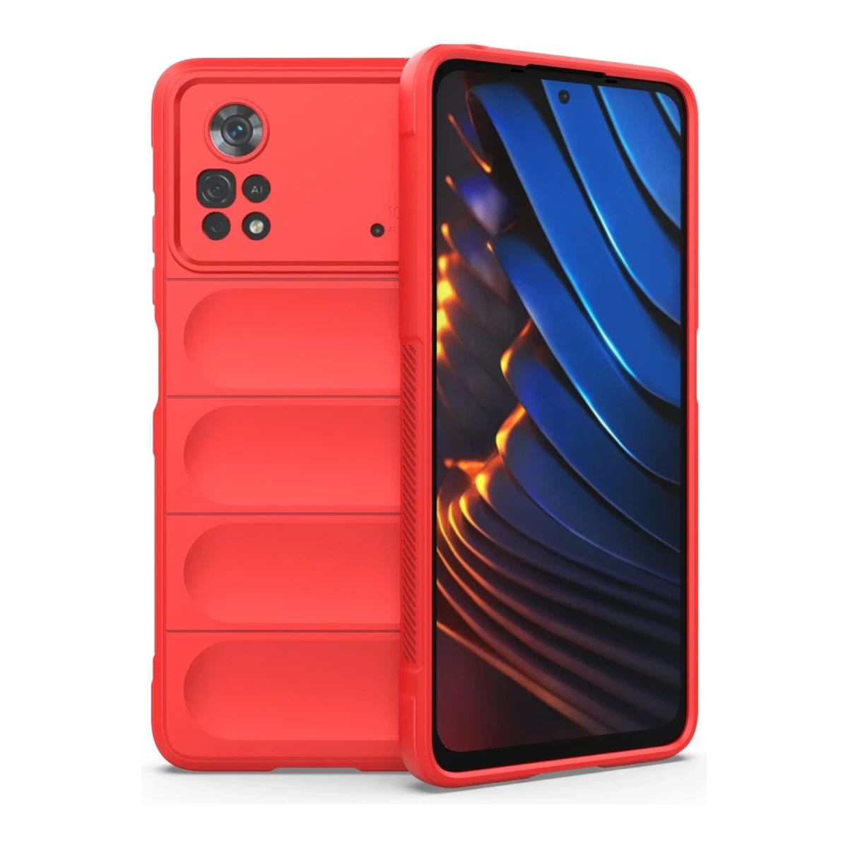 Xiaomi Poco X4 Pro 5G Kılıf Optimum Silikon - Kırmızı